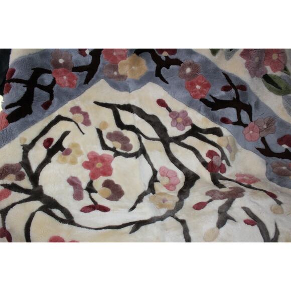 Auskin Traders New Zealand Sheepskin Flower Rug Large Area Carpet 80 x 140 - Picture 3 of 13